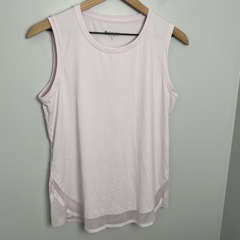 Athleta Cadence Tank Top Athletic Active Light Pink Women's Size‎ Small